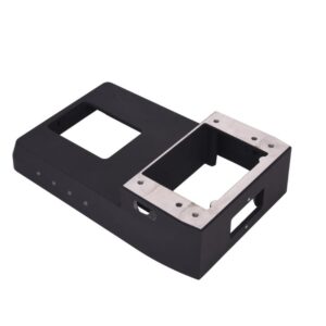 Componente de máquina de travamento fundido em alumínio, caixa usinada por CNC