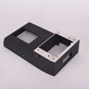 Componente de máquina de travamento fundido em alumínio, caixa usinada por CNC