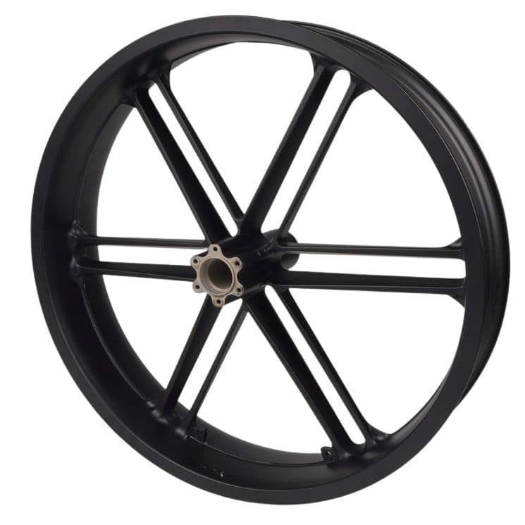 um cubo de bicicleta de magnésio fundido sob pressão