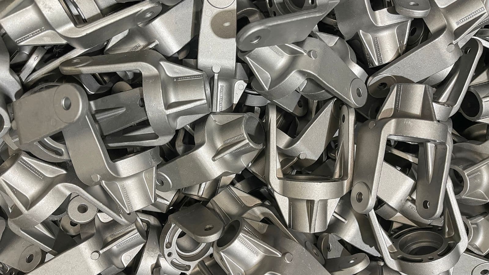 a large volume of manufactured metal parts