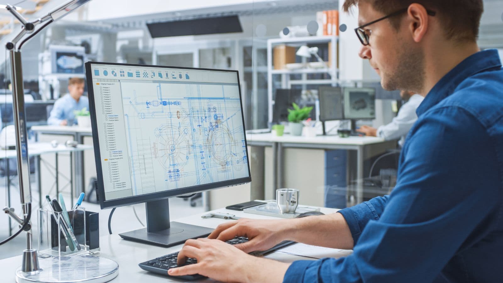 CAD design being optimized for CNC