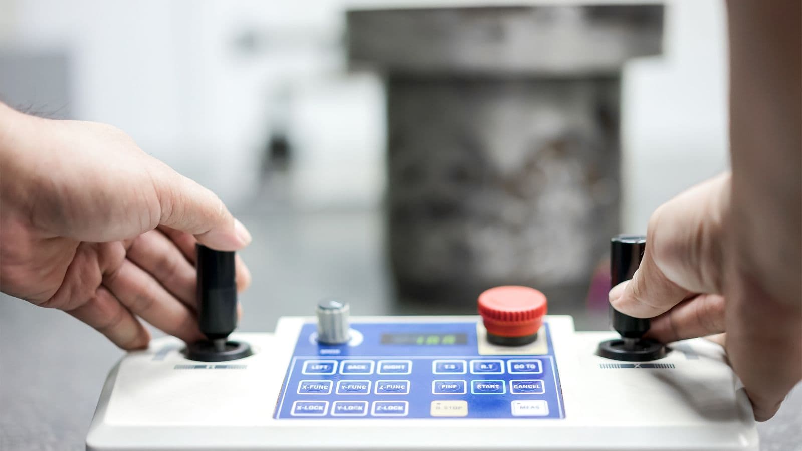 an engineer conducting CMM inspection