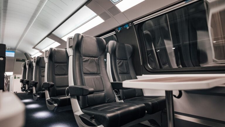 a train interior that adopt die casting parts