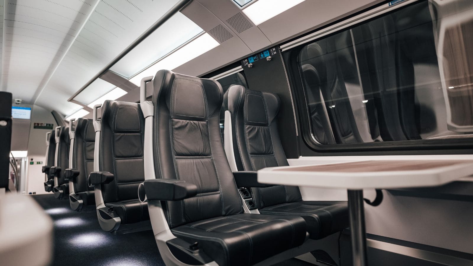 a train interior that adopt die casting parts