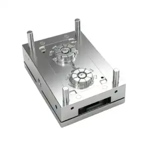 Metal die casting mold designed for manufacturing door handles with precision and durability.