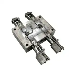 High-precision zinc die casting mold used in automotive parts manufacturing, featuring complex cavity design and durable steel construction.