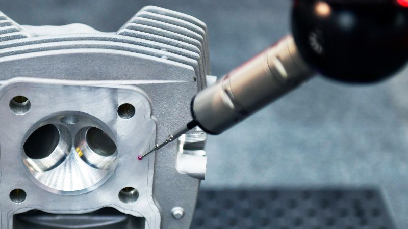 a CMM machine checking for defects in die casting parts