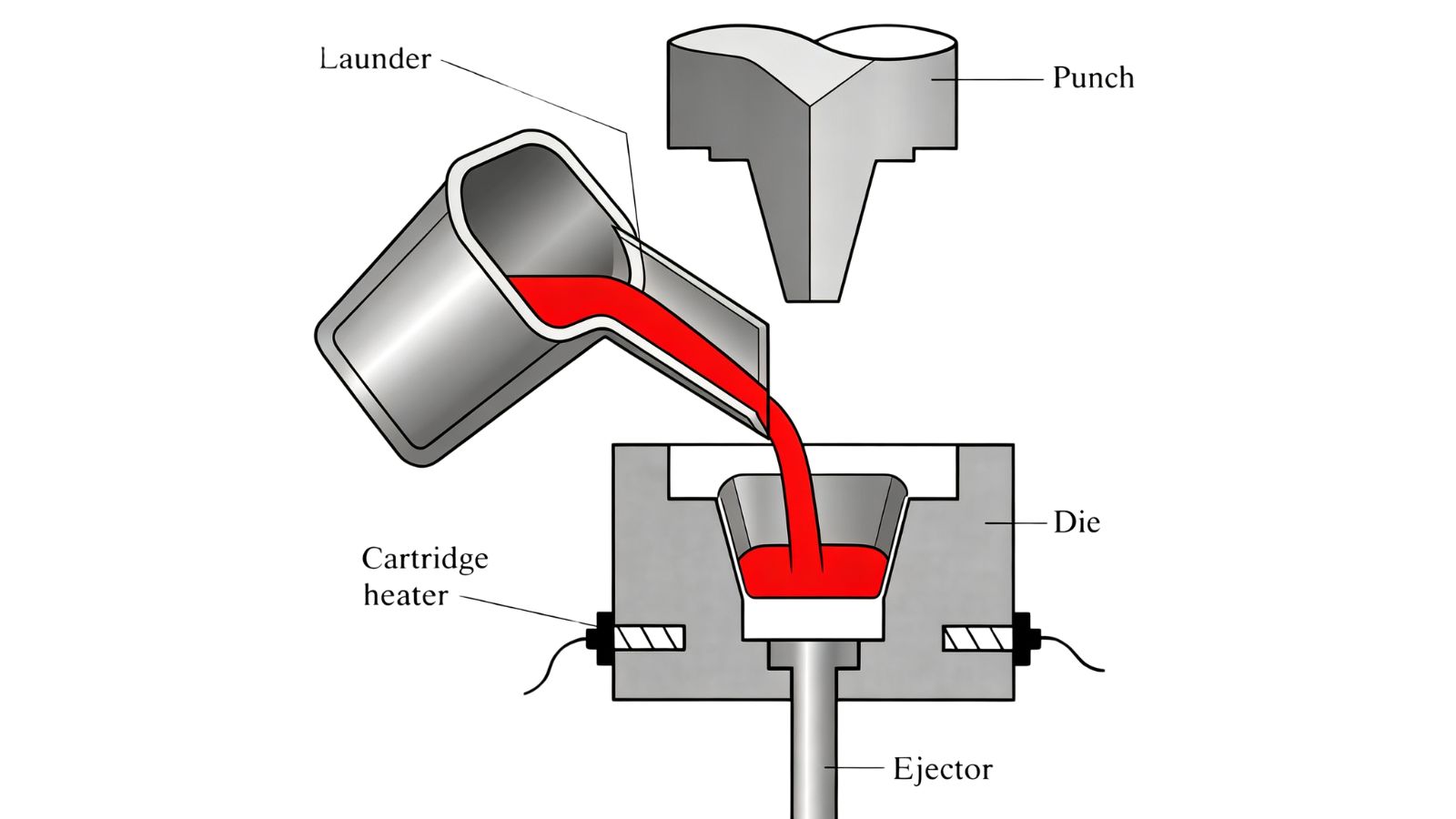 a diagram for squeeze casting