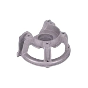 Metal mold for manufacturing electric lawn mower motor brackets, used in casting processes for outdoor power equipment.