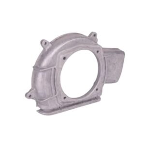Metal mold for manufacturing electric lawn mower motor brackets, used in casting processes for outdoor power equipment.